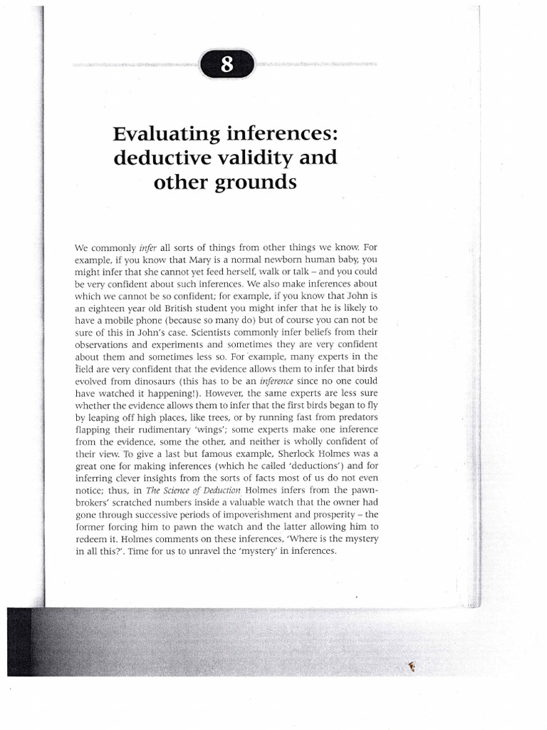 Evaluating Inferences | PDF