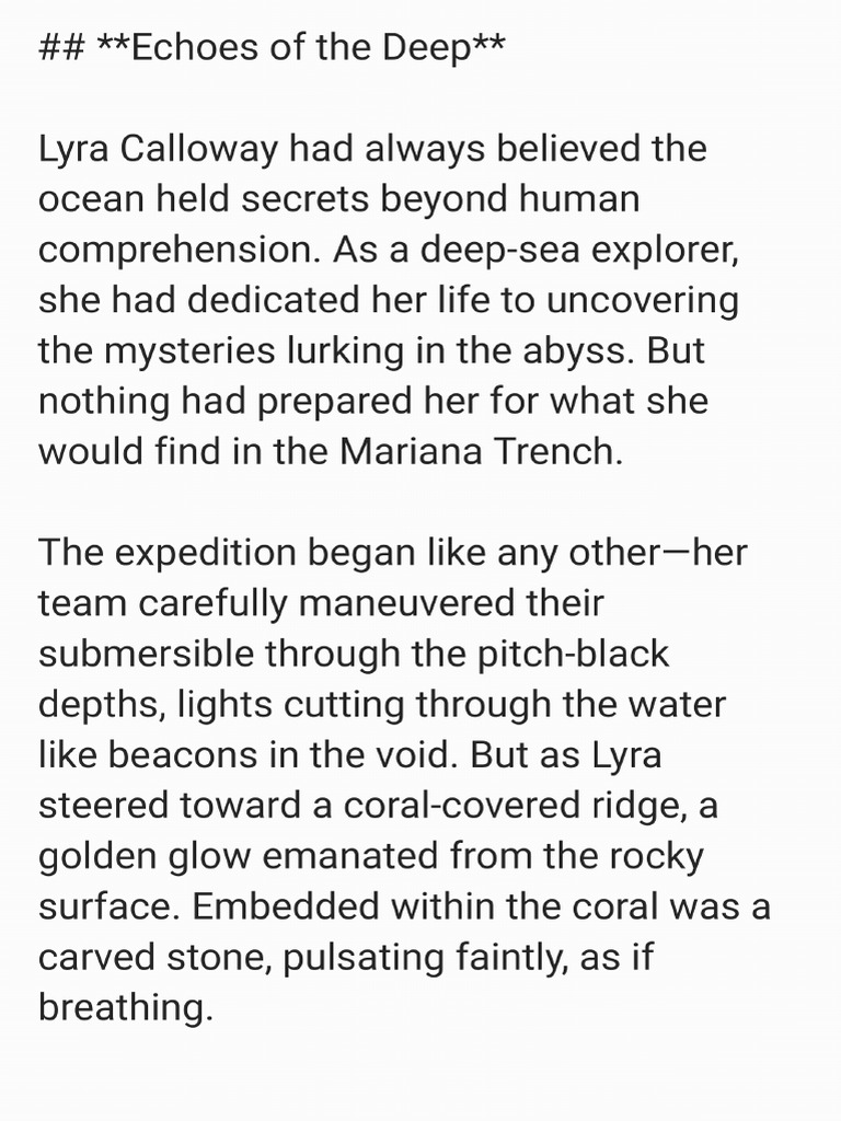 Echoes of The Deep PDF