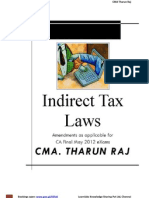 Book On Indirect Tax Law Amendments For CA Final May 2012 Exams, Order Now To Enjoy Passing