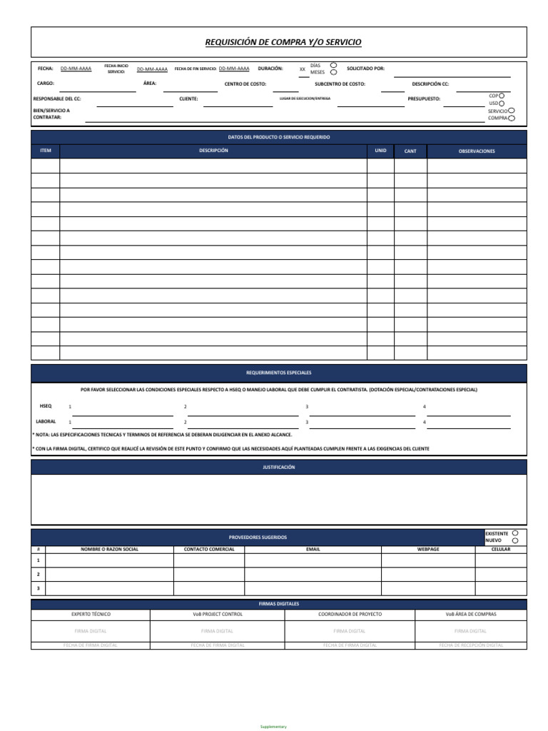 Requisición de Compra y Servicio 2023 | PDF | Presupuesto | Economias