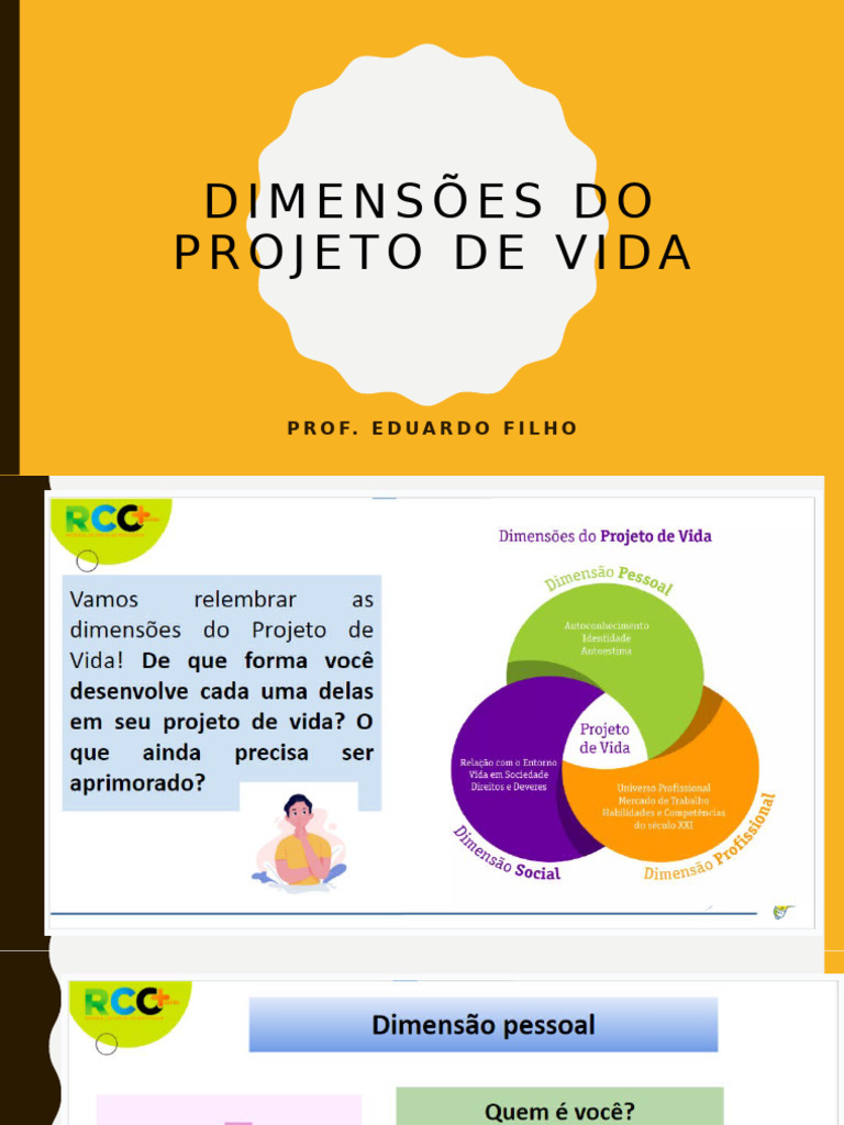Dimensões Do Projeto de Vida | PDF