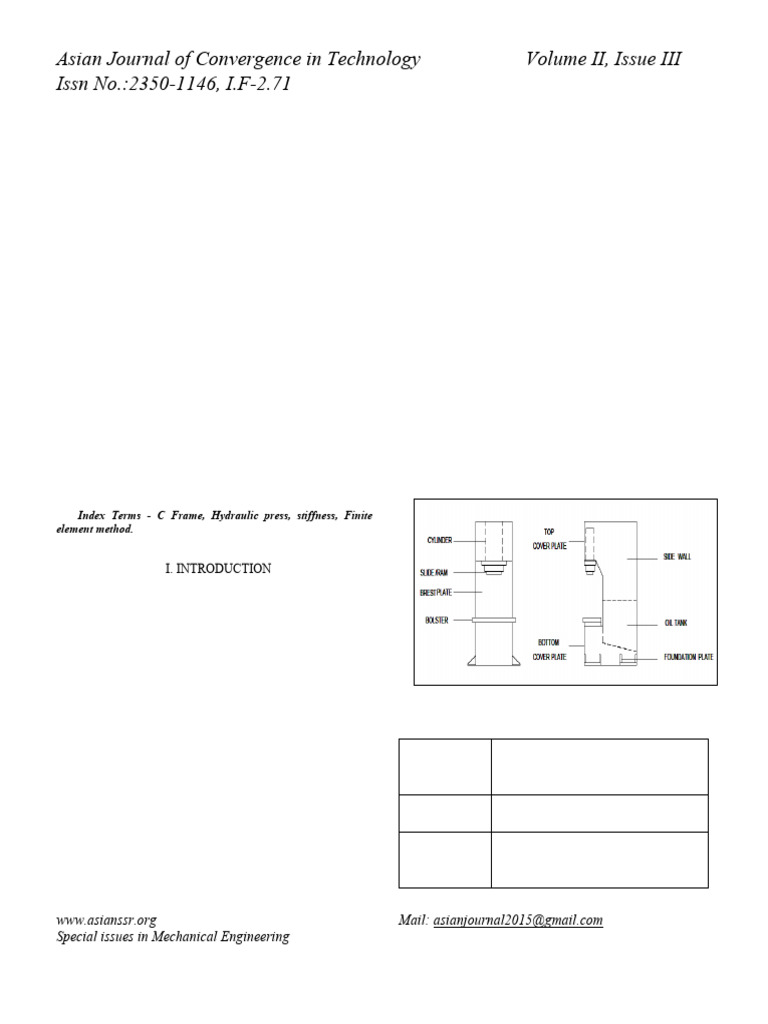 C Frame Hydraulic Press Design Optimization | PDF | Strength Of ...