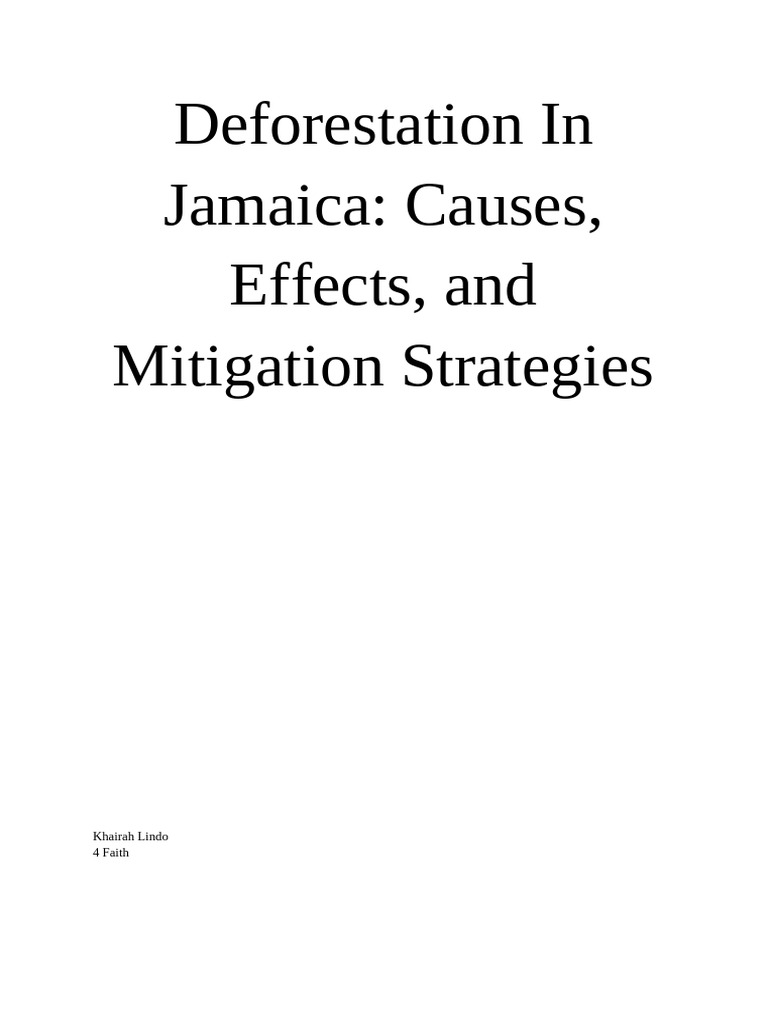 Deforestation in Jamaica: Causes and Solutions | PDF | Deforestation | Soil