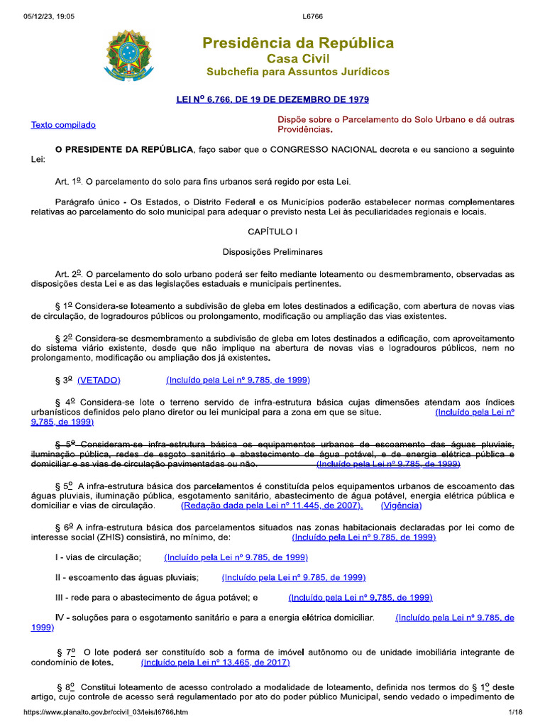 Lei 6766 | PDF