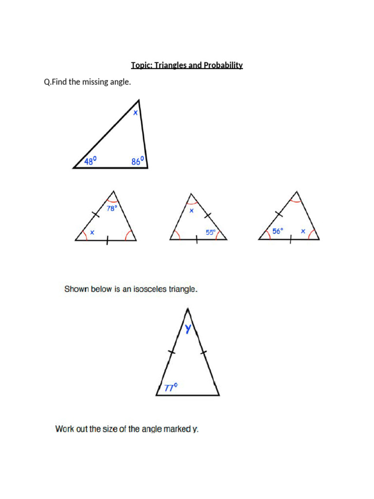Triangles and Probability | PDF