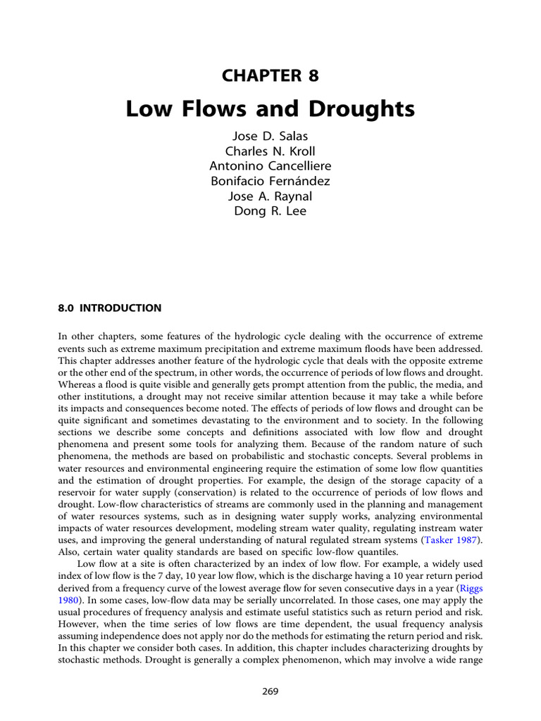 Analyzing Low Flows and Droughts | PDF | Discharge (Hydrology) | Drought