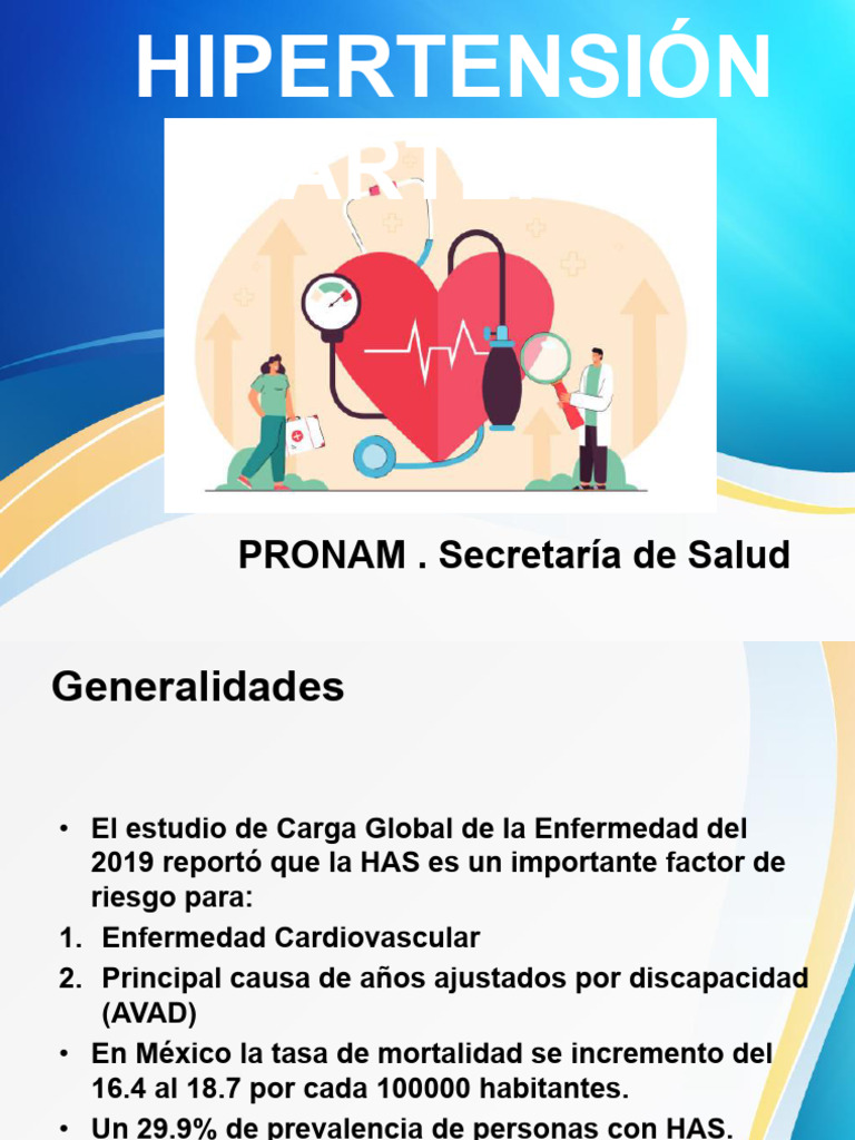 Pronam sobre Hipertensión Arterial | PDF | Hipertensión | Enfermedades ...
