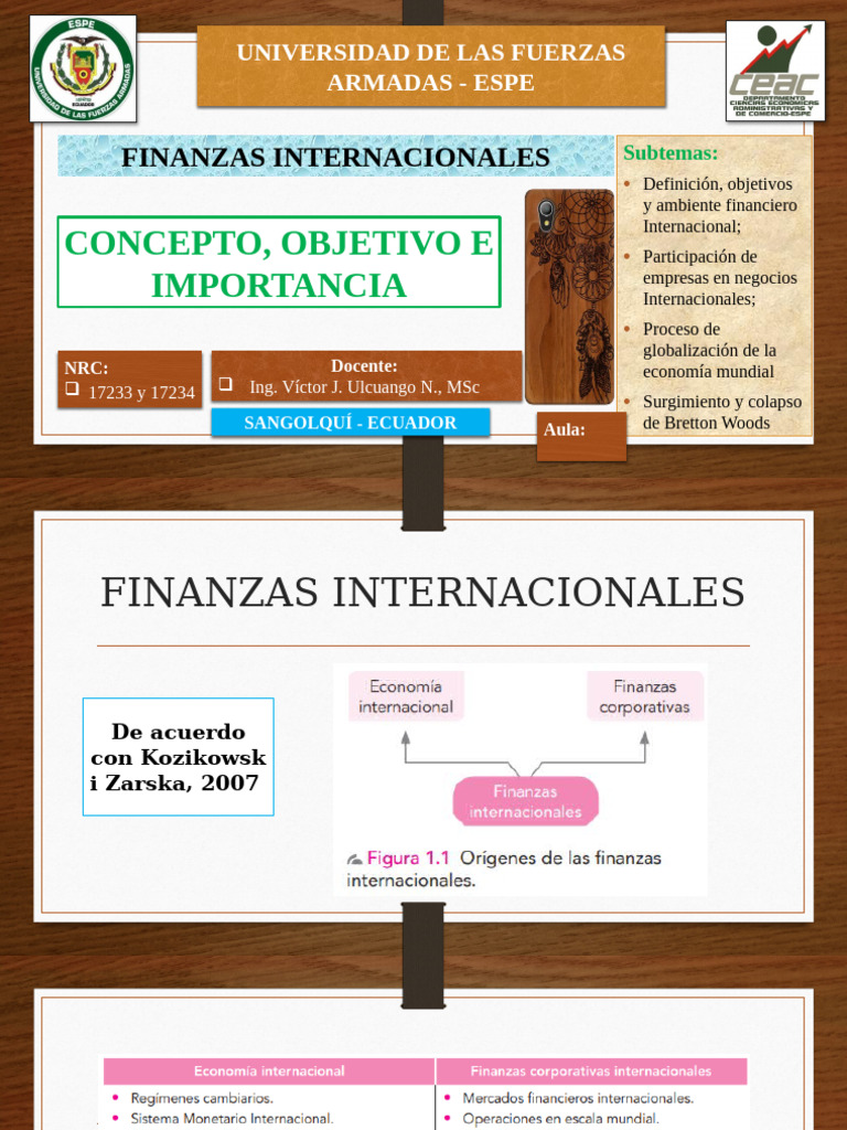 Importancia de Las Finanzas Internacionales | PDF | Globalización ...