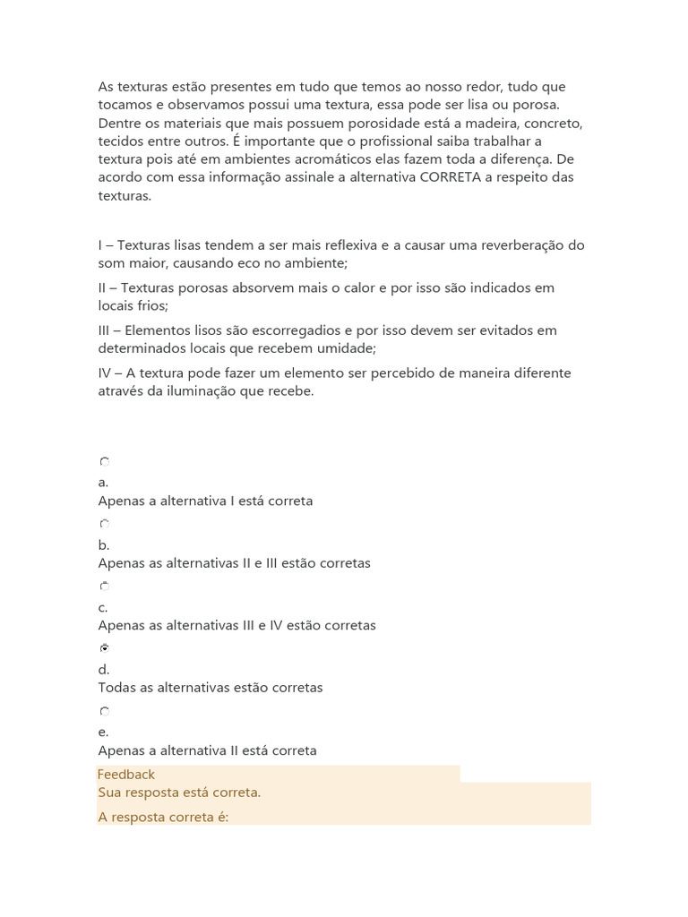 Texturas e Cores no Design de Interiores | PDF | Cor | Comentários