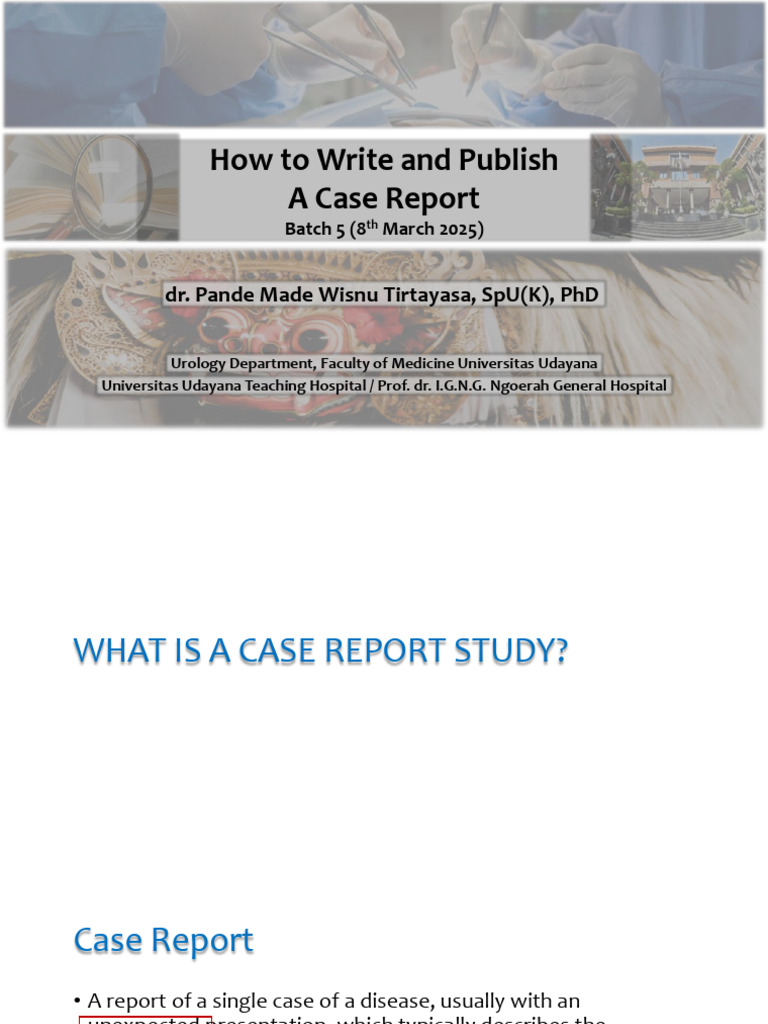 How To Write A Case Report Batch 5 | PDF | Case Report | Medical Diagnosis