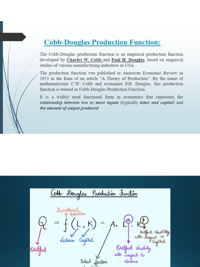 Cobb Douglas Production Function | PDF