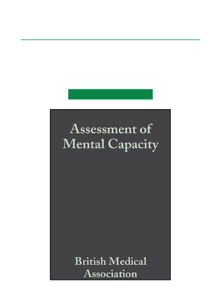 Mental Capacity Assessment Guide 2nd Ed. | PDF