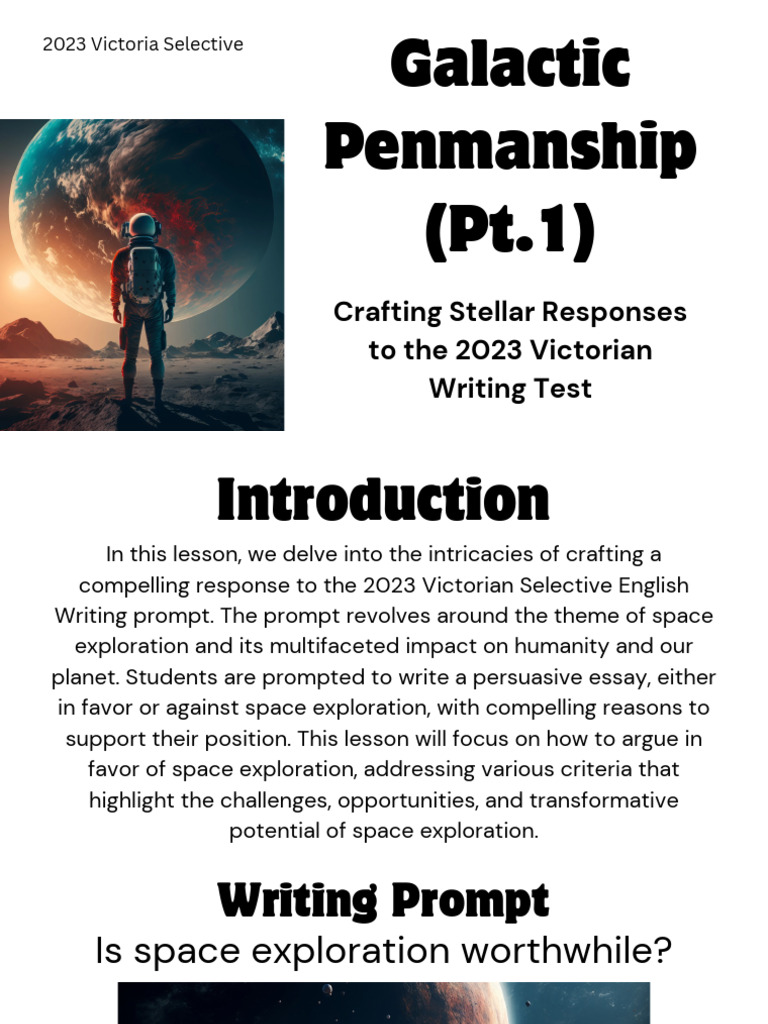 Galactic Penmanship 2023 Stellar Victorian Writing Test Strategies ...