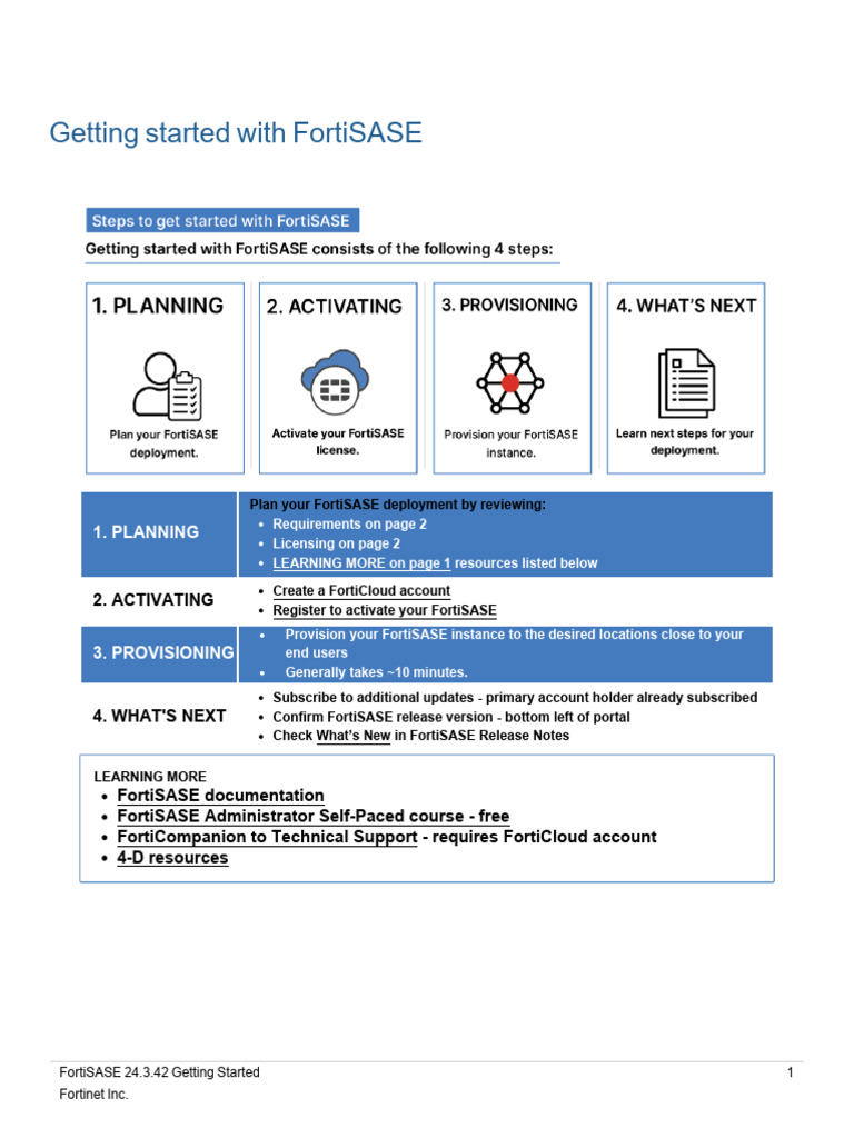 FortiSASE Deployment Guide | PDF | Subscription Business Model | Internet