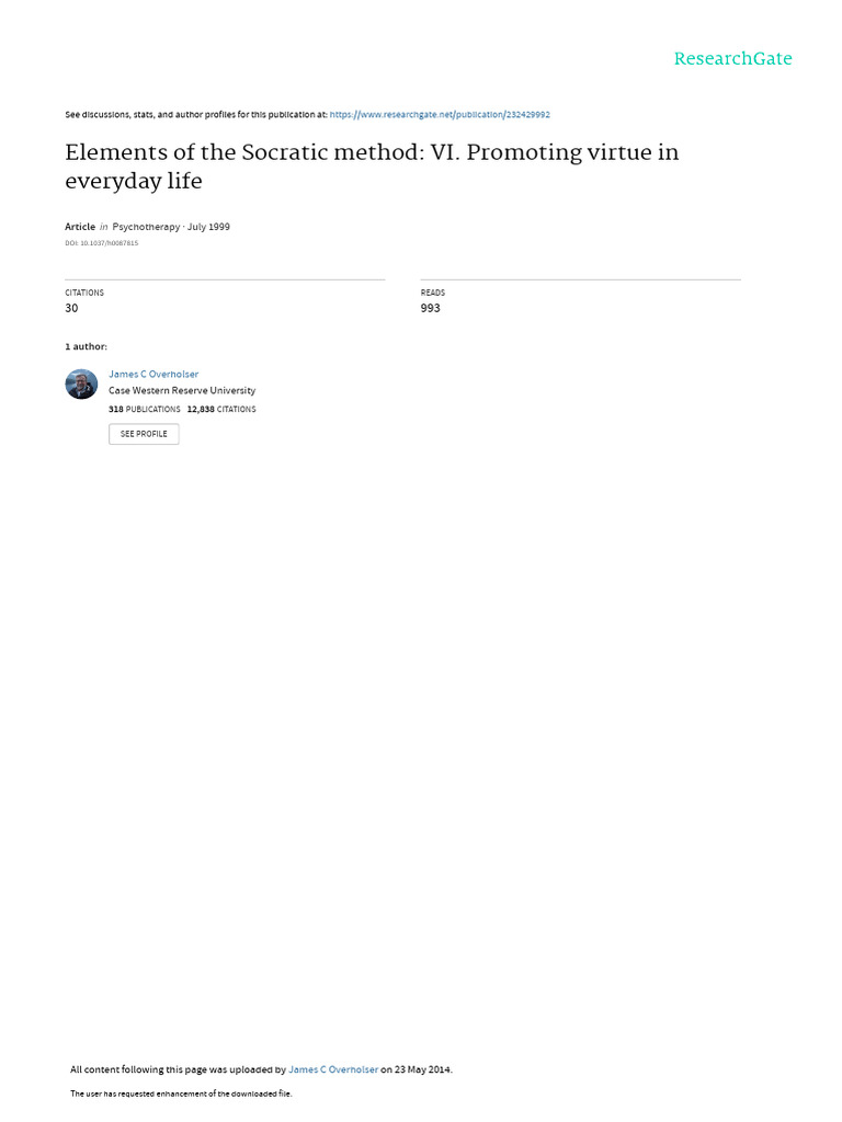 1999 Elements of Socratic Method 6 | PDF
