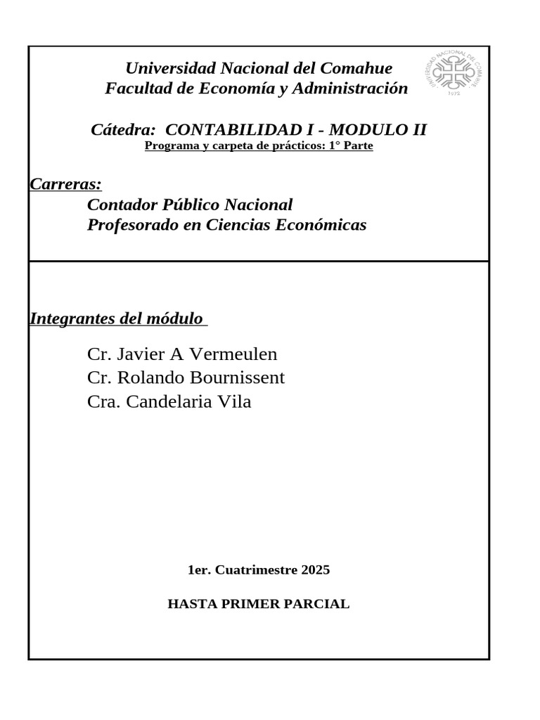 Practicos 1º Parcial 1ºC 2025 | PDF | Contabilidad | Bancos