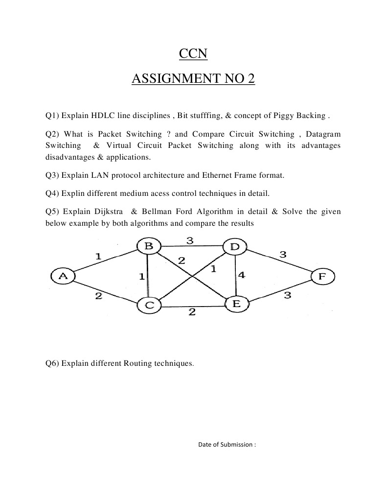 CCN Assignment No 2 | PDF | Science & Mathematics | Computers