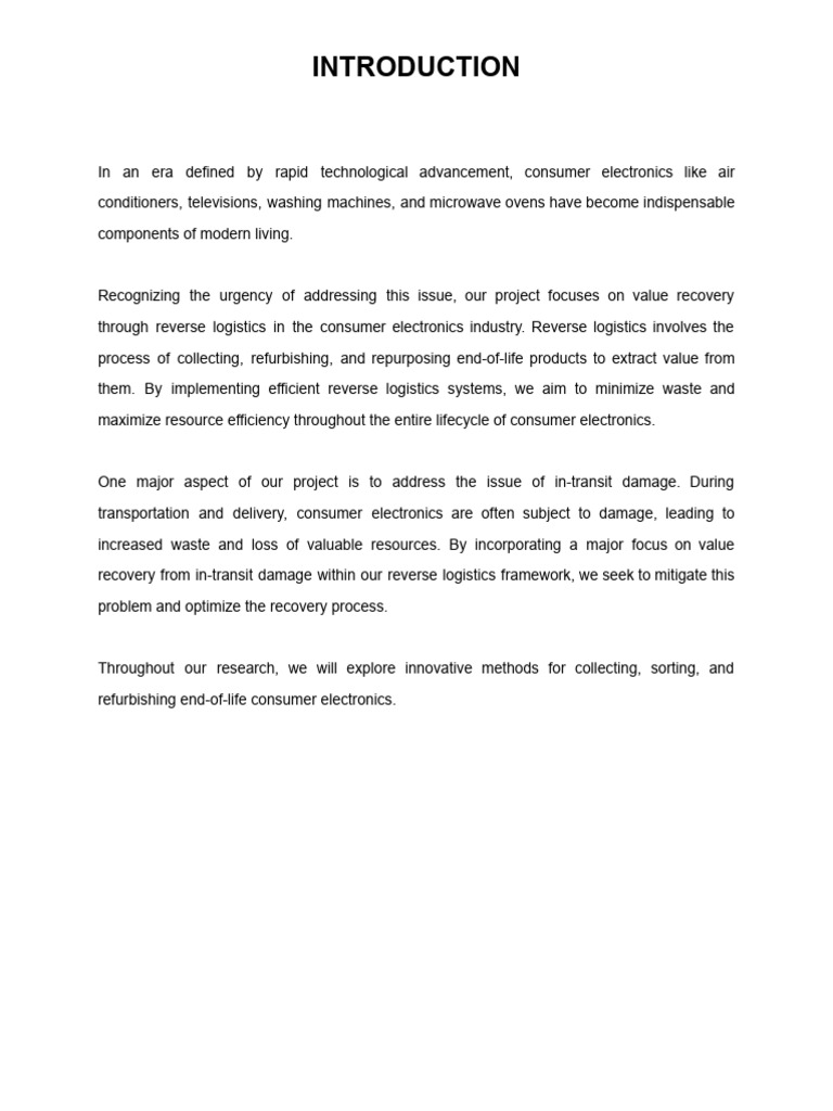 Value Recovery in Consumer Electronics | PDF