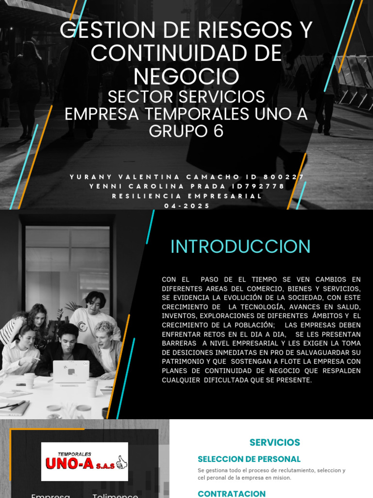 Gestión de Riesgos y Continuidad Empresarial | PDF | Derecho laboral ...
