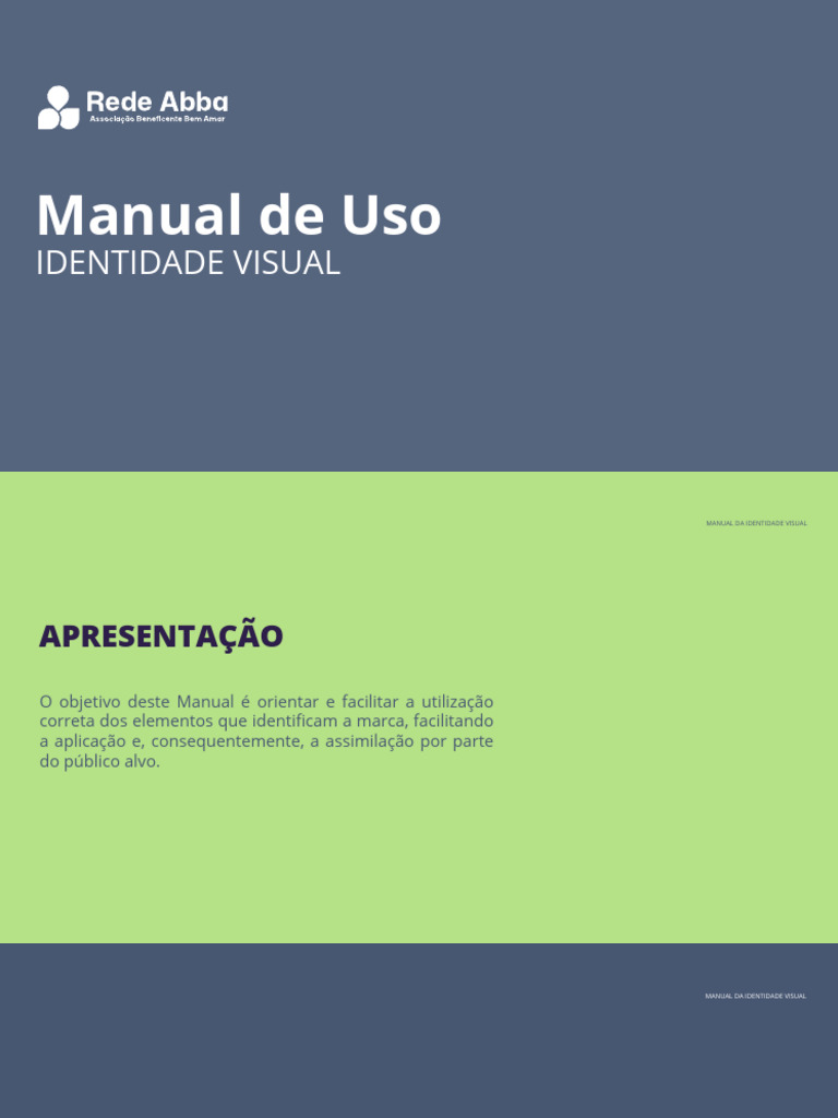 Manual da Identidade Visual Abba | PDF | Cor | Modelo de cores RGB