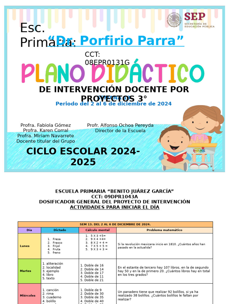 Planeacion Semana 13 Tercer Grado | PDF | Metodología de encuesta ...