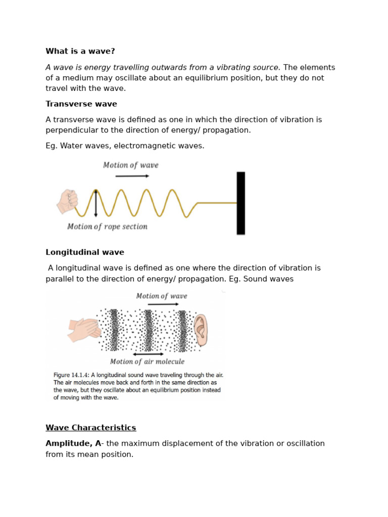 Wave Characteristics Explained | PDF