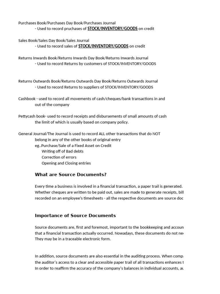 Section 3 POA CSEC Notes | PDF | Debits And Credits | Business