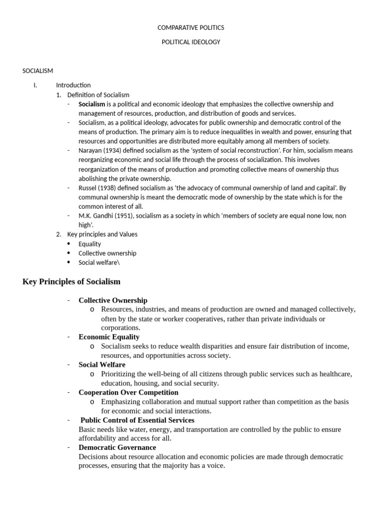 Understanding Socialism: Principles & History | PDF | Socialism ...