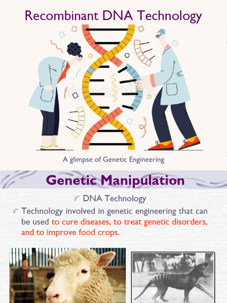 Recombinant DNA Technology | PDF | Molecular Cloning | Vector ...