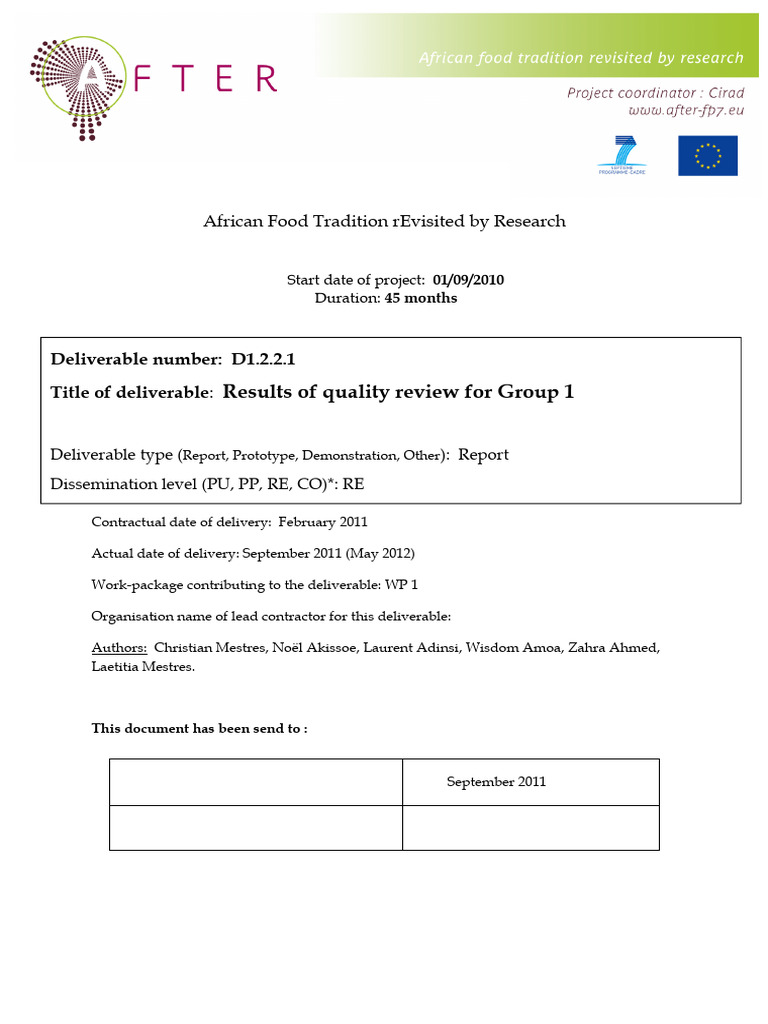 D1221-Results+of+quality+review++for+Group+1 (May2012) | PDF