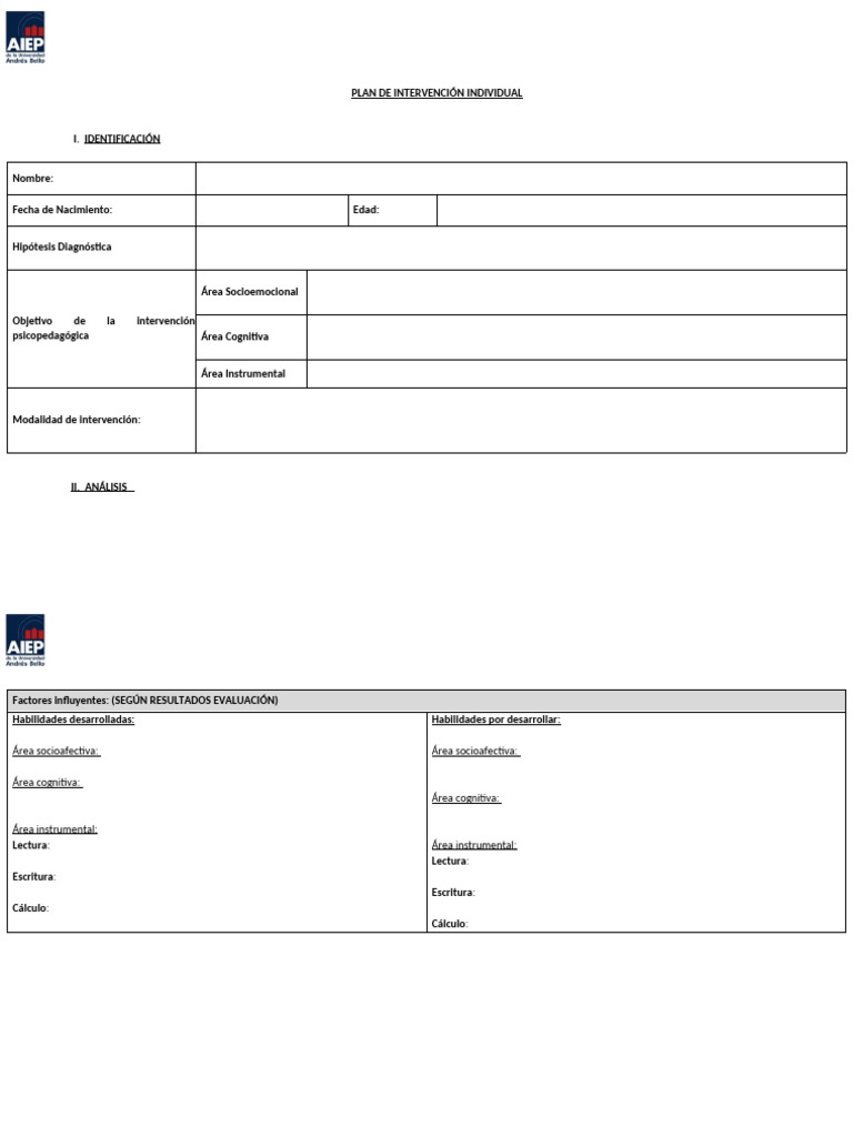 Plan de Intervención Psicopedagógica | PDF | Evaluación | Aprendizaje