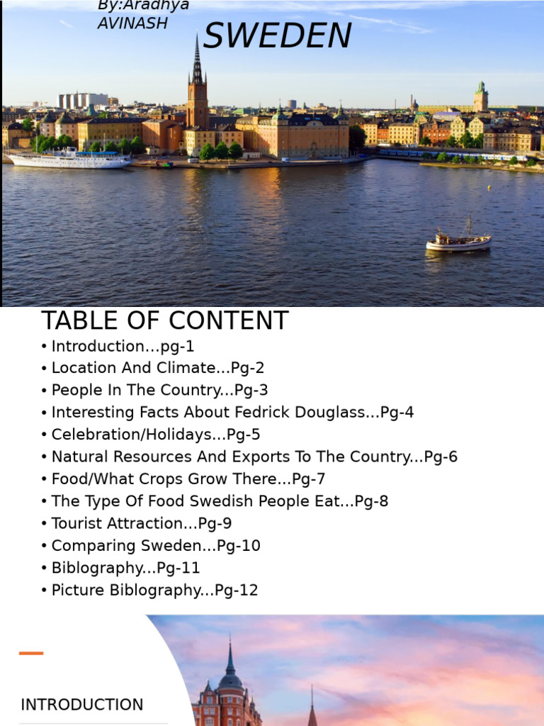 Sweden: Culture, Food, and Attractions | PDF | Sweden | Agriculture