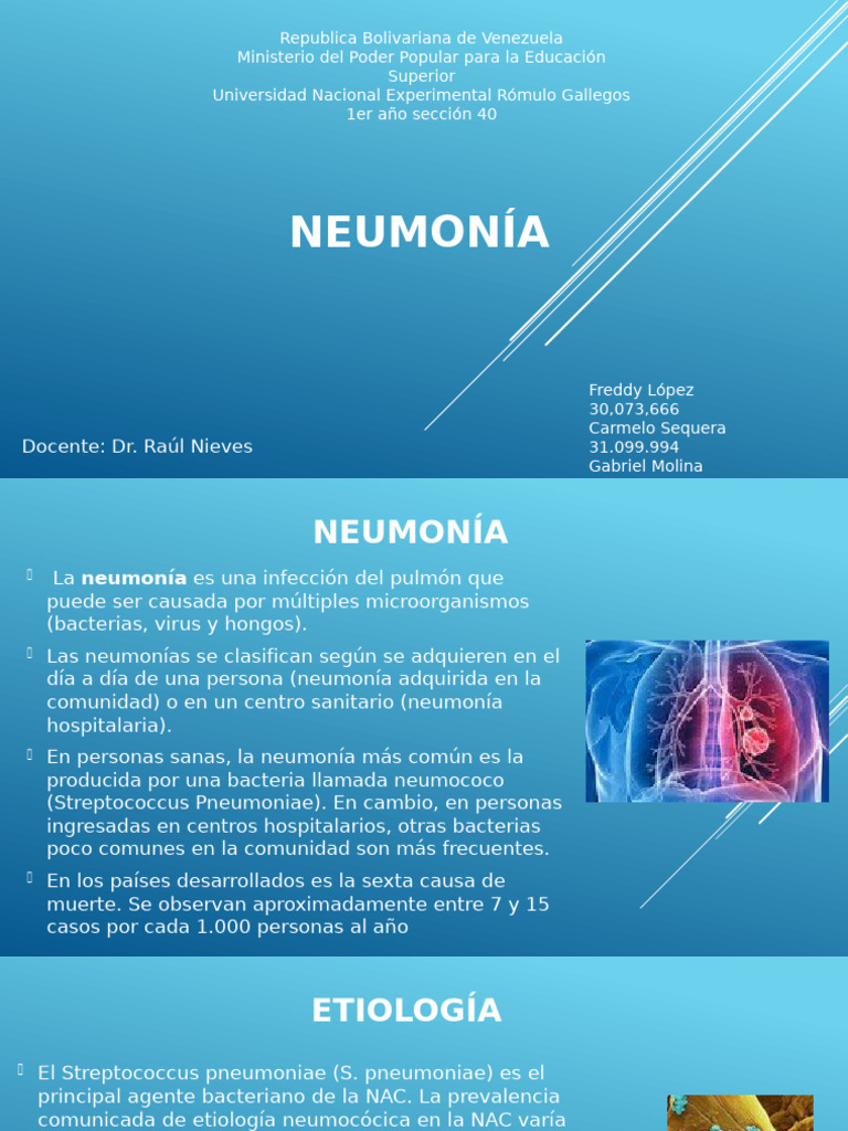 Neumonía | PDF | Neumonía | Medicina CLINICA