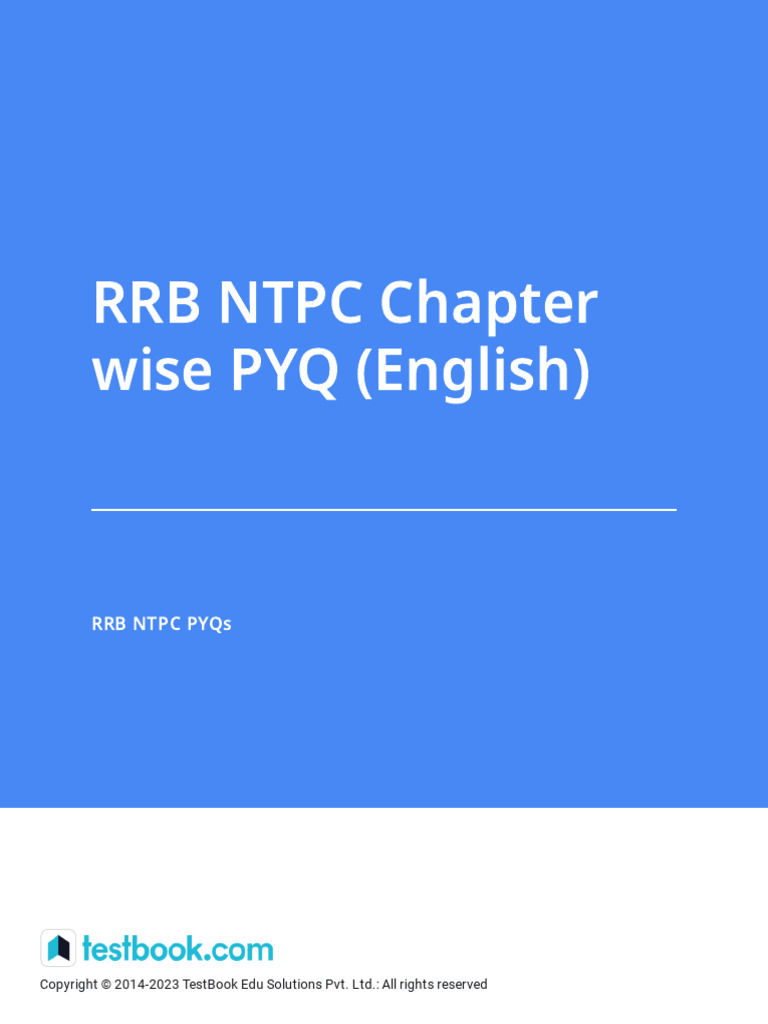 RRB NTPC Chapter-wise PYQs PDF Download | PDF
