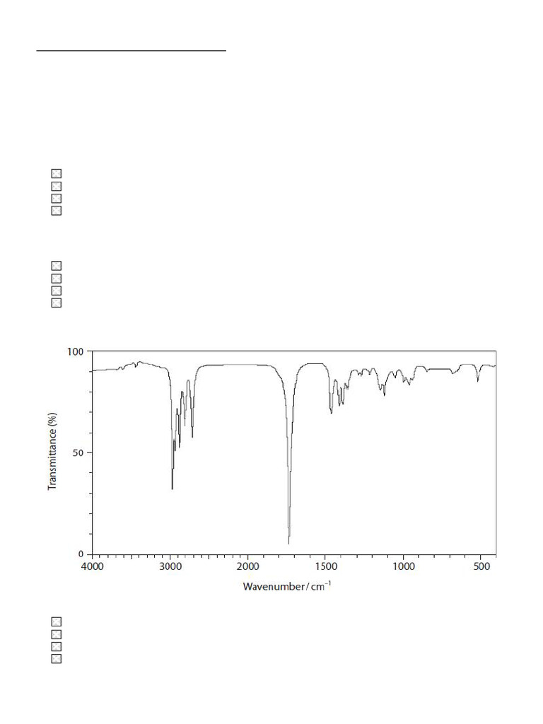 IR Spectroscopy Exam Questions | PDF | Spectroscopy | Chemical Reactions