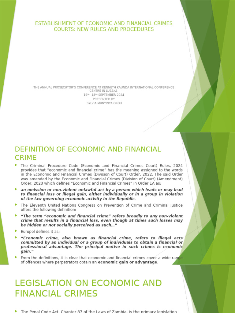 Economic and Financial Crimes Court Rules | PDF | Crimes | Crime & Violence