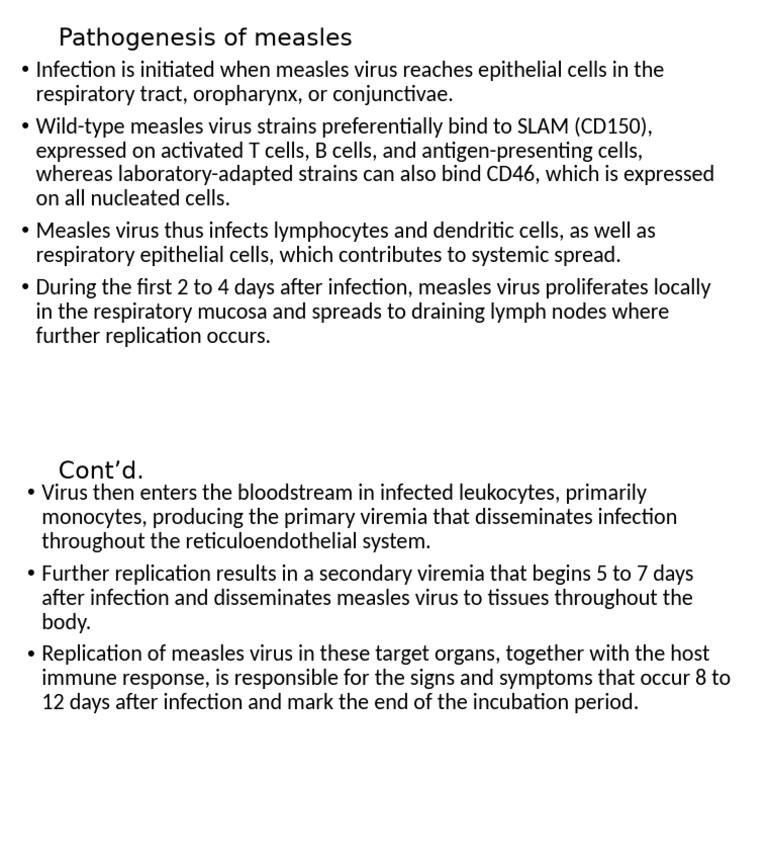 Pathogenesis of Measles | PDF