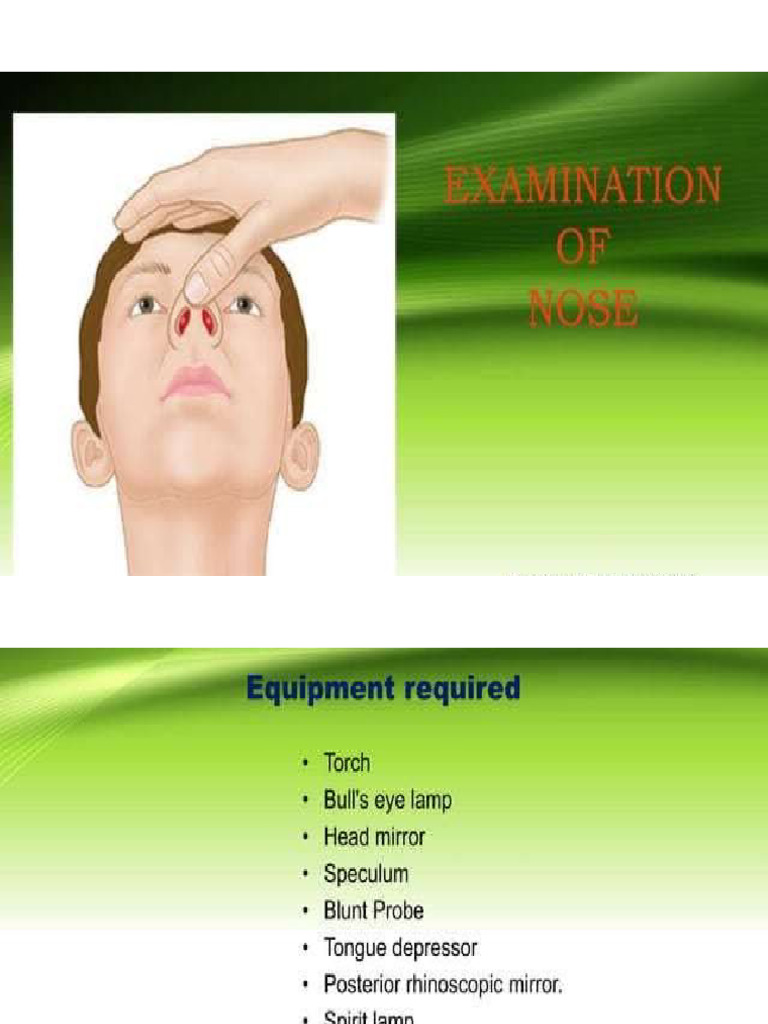 Examination of Nose | PDF