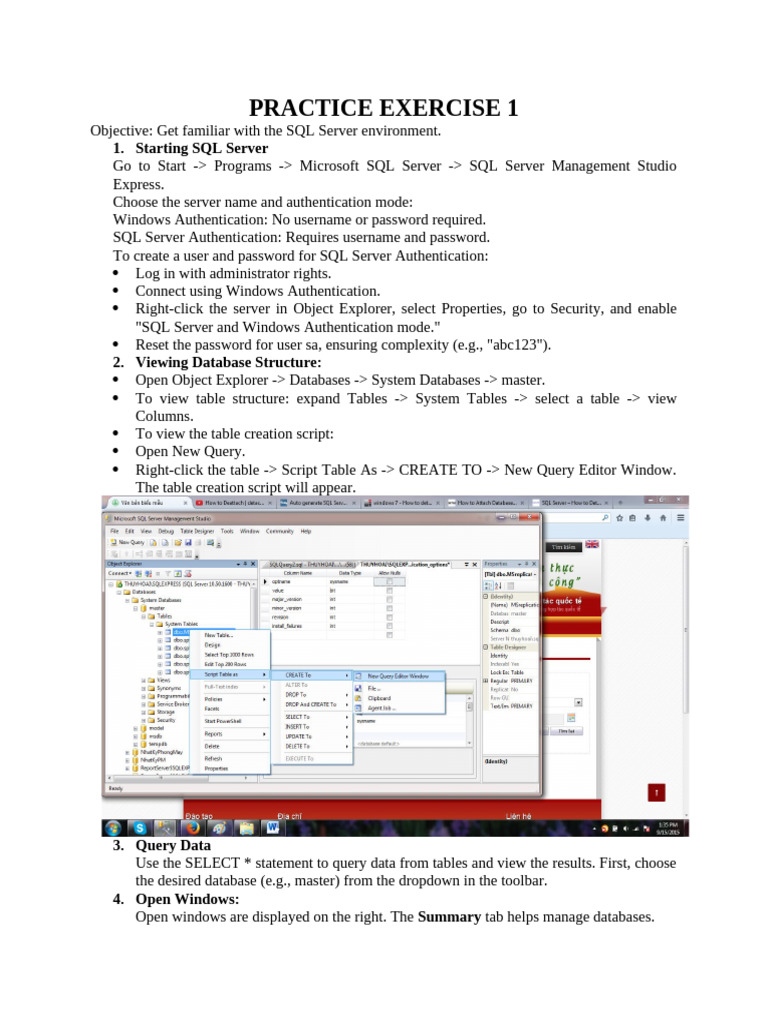 66fb4b0beecd50ec0a8b9978 Get Familiar With SQLServer P1 | PDF ...