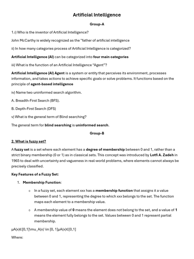 Artificial Intelligence Pdf Computational Problems Mathematical