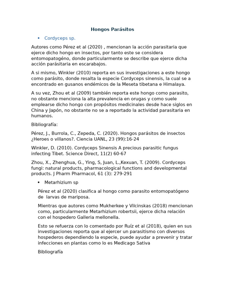 Ejemplos de Hongos Parásitos | PDF | Hongo | Candidiasis