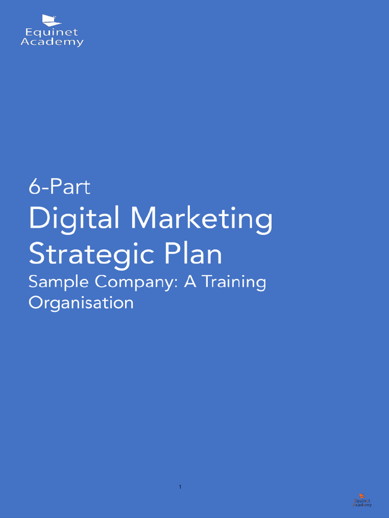 Digital Marketing Strategic Plan Sample Pdf Digital Marketing