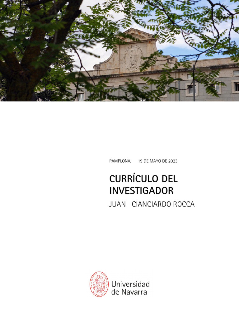 Currículo de Juan Cianciardo Rocca | PDF | Tesis | España