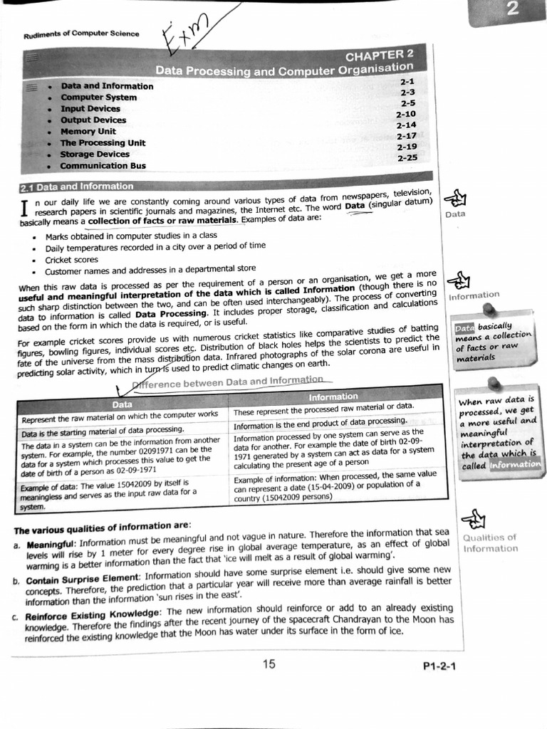 Data Processing and Computer Organisation - Rudiments of Computer ...