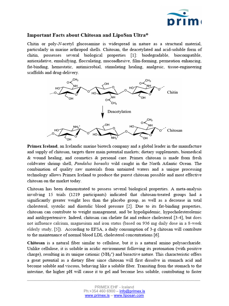 Chitosan Fat 2 Liposan | PDF | Dietary Fiber | Diet & Nutrition