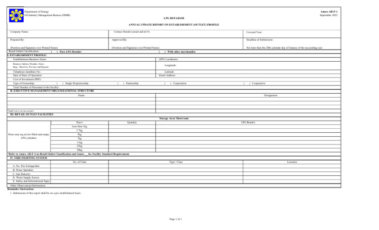 Arf 1 Template | PDF | Liquefied Petroleum Gas