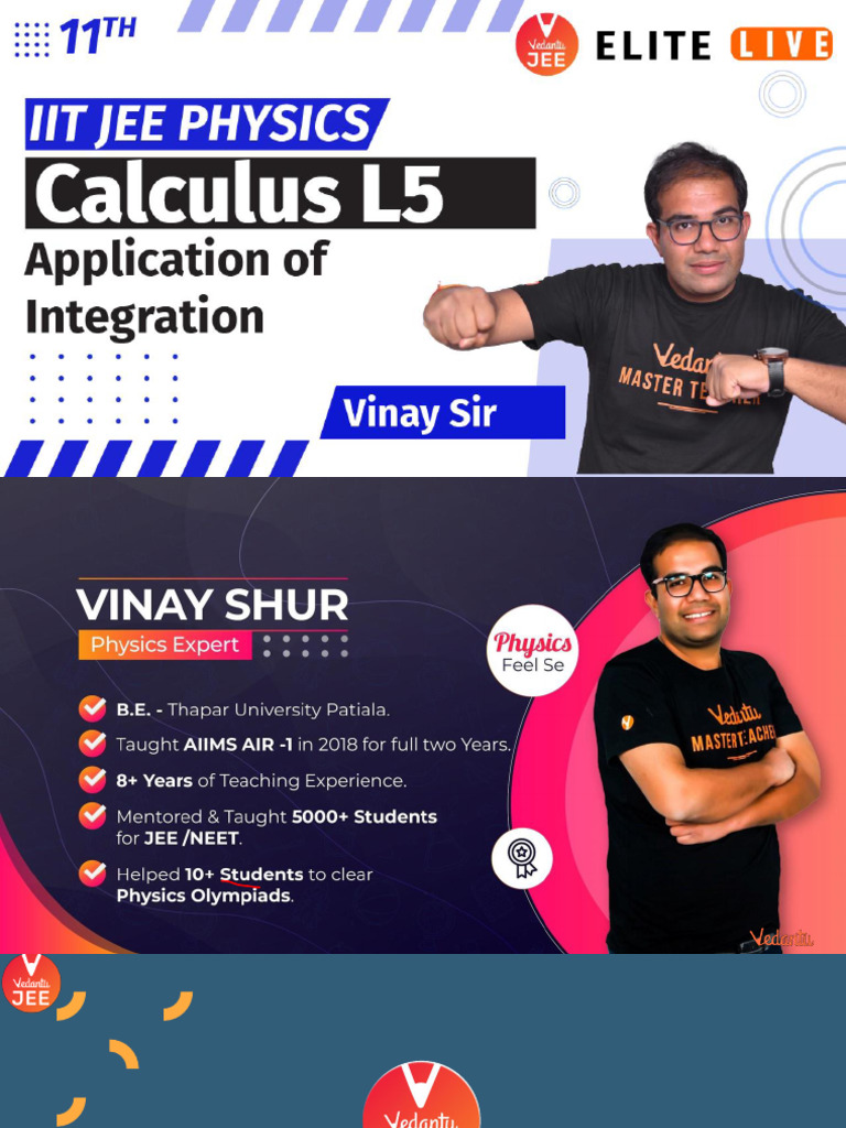 Applications of Integration in Physics | PDF | Acceleration | Velocity