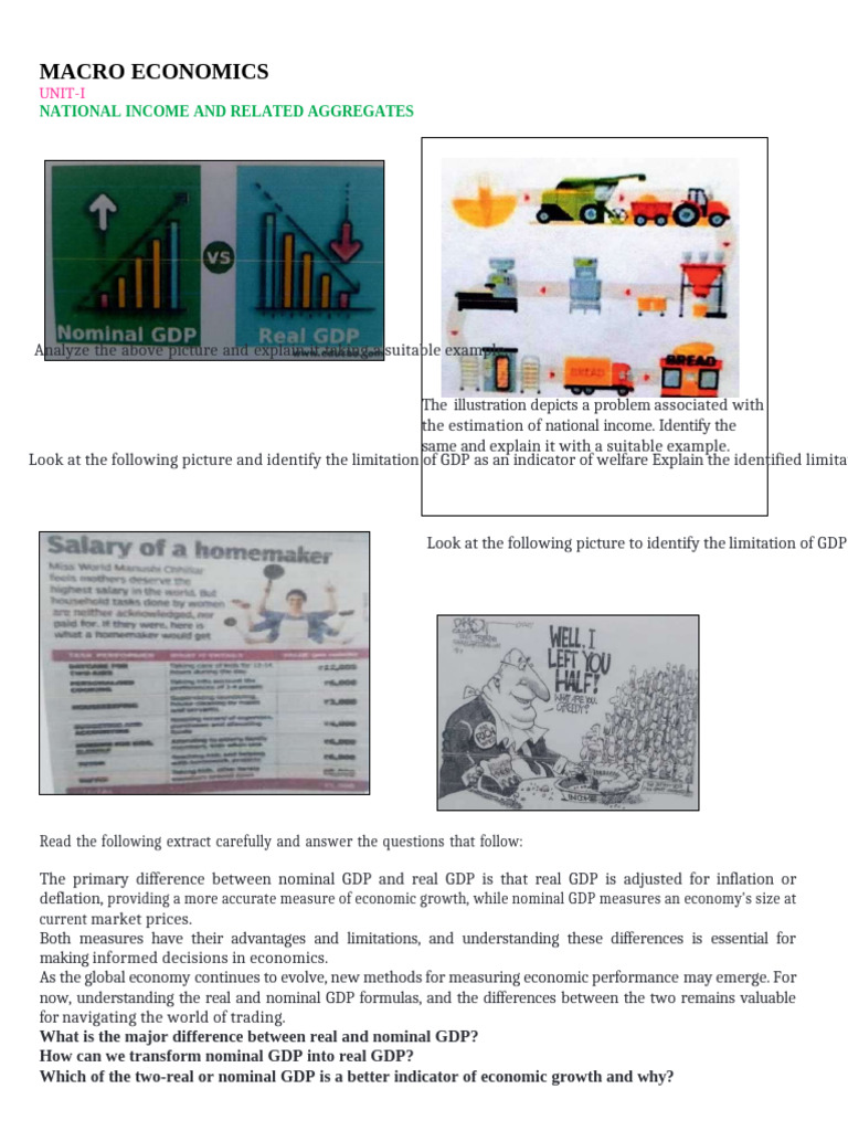 GDP Limitations and Economic Indicators | PDF | Gross Domestic Product ...