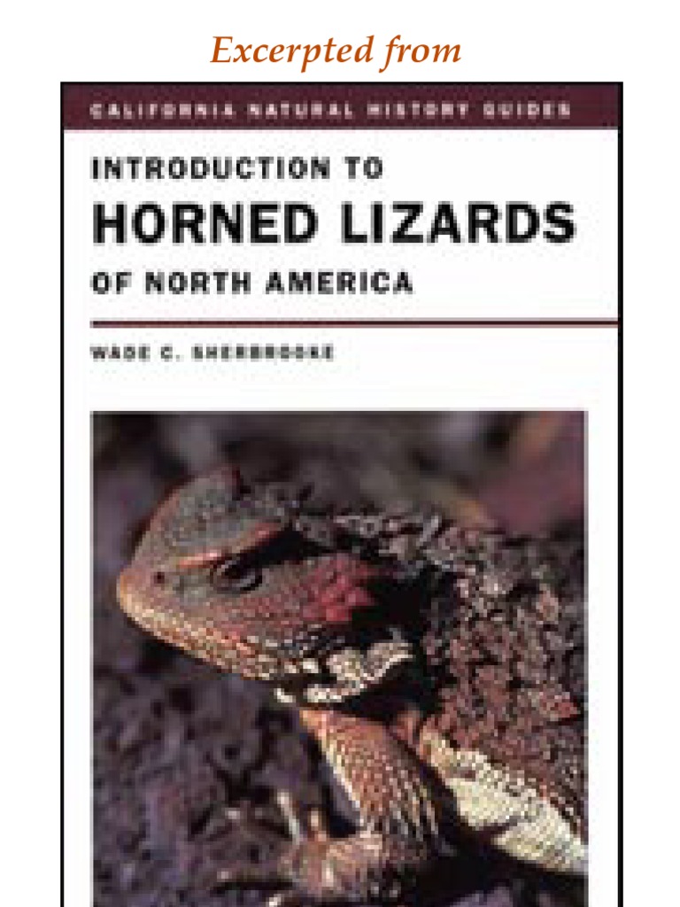 CNHG Introduction To Horned Lizards of North America | PDF | Climate | Rain