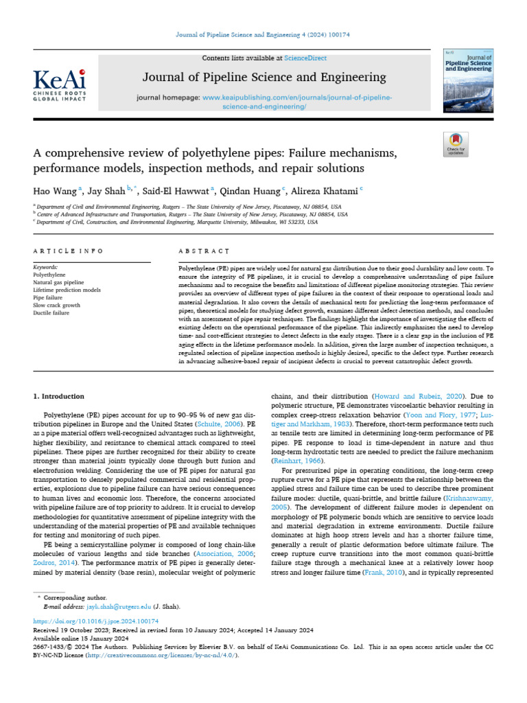 Nondestructive Testing of PE Pipes in Nuclear | PDF | Fracture ...